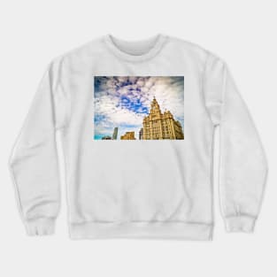 Royal Liver Building, Liverpool, England Crewneck Sweatshirt